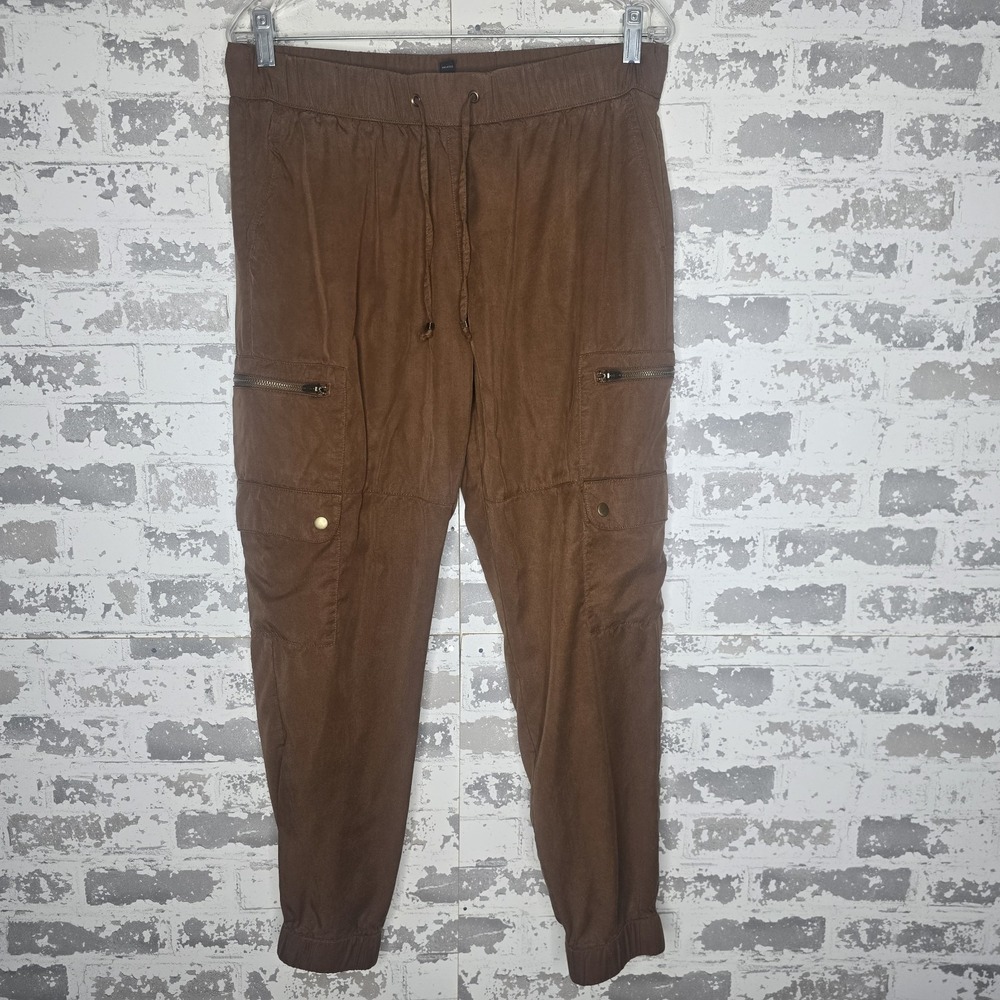 Banana Republic Cargo Pants Womens Size Medium Brown 100% Lyocell Utility Lounge
